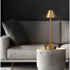 Gold Aluminum Touch Table Lamp with 3 Modes