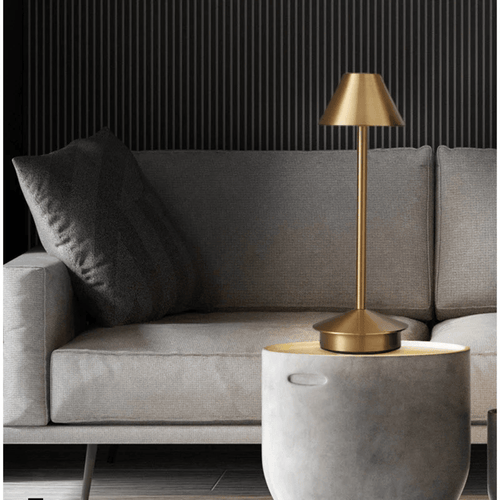 Gold Aluminum Touch Table Lamp with 3 Modes