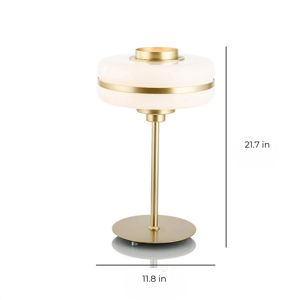 Round LED Table Lamp with Solid Aluminum Base