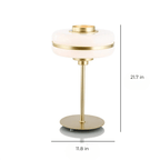 Round LED Table Lamp with Solid Aluminum Base
