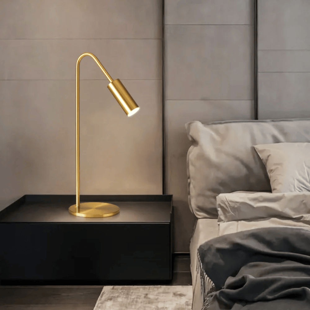 Solid Aluminum LED Table Lamp, Minimalist Luxury Design