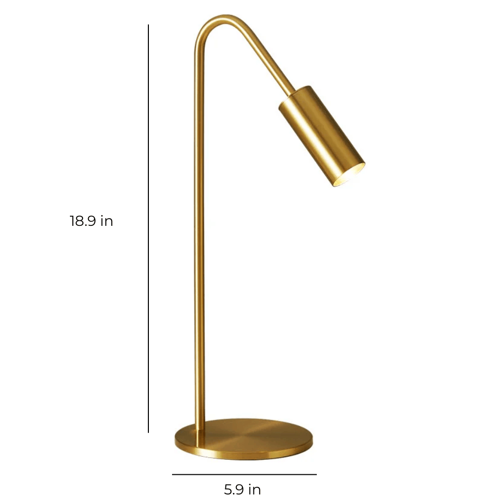 Solid Aluminum LED Table Lamp, Minimalist Luxury Design