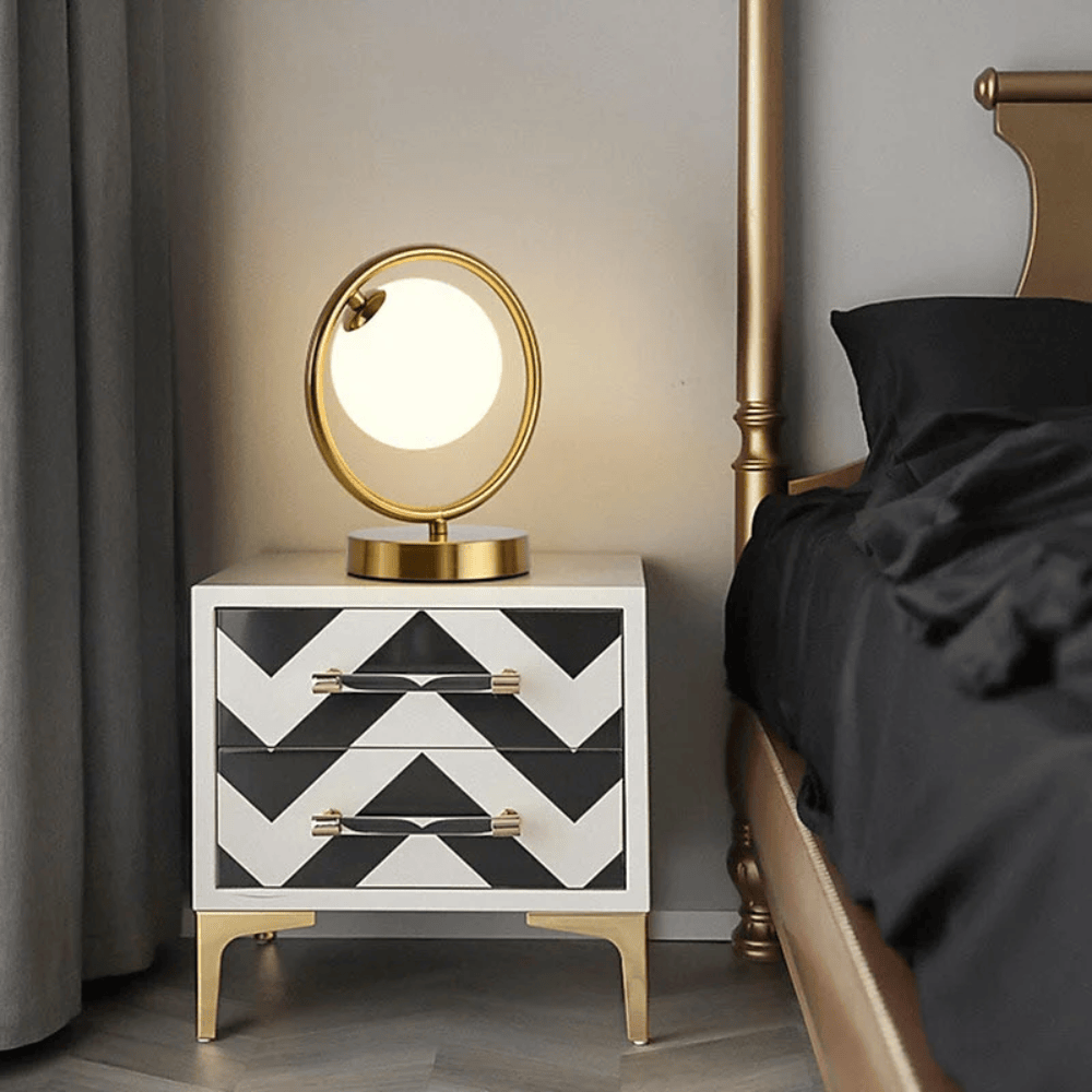 Modern Nordic Glass & Metal Warm Light Decor Lamp