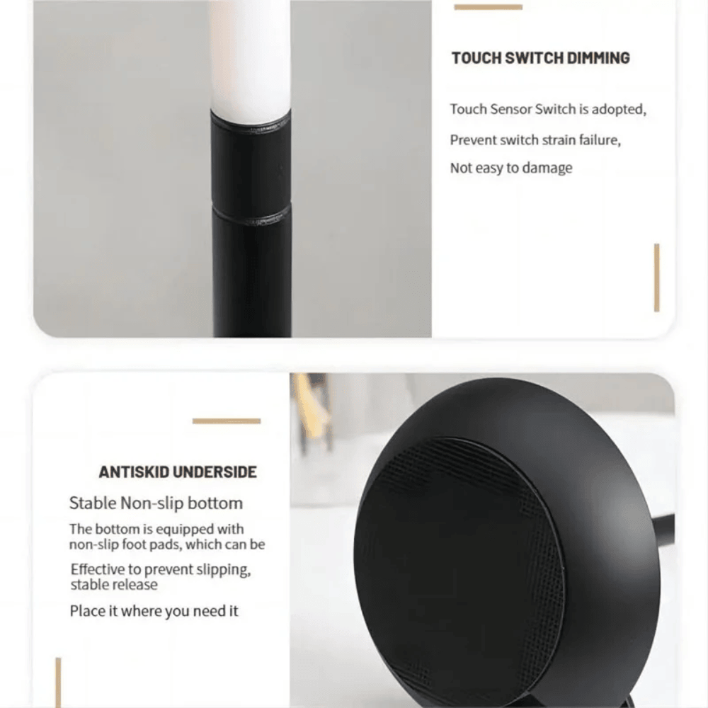 Black Solid Aluminum Decor Lamp, Adjustable LED