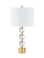 Modern Glam Clear Crystal And Brass Gold Decor Lamp