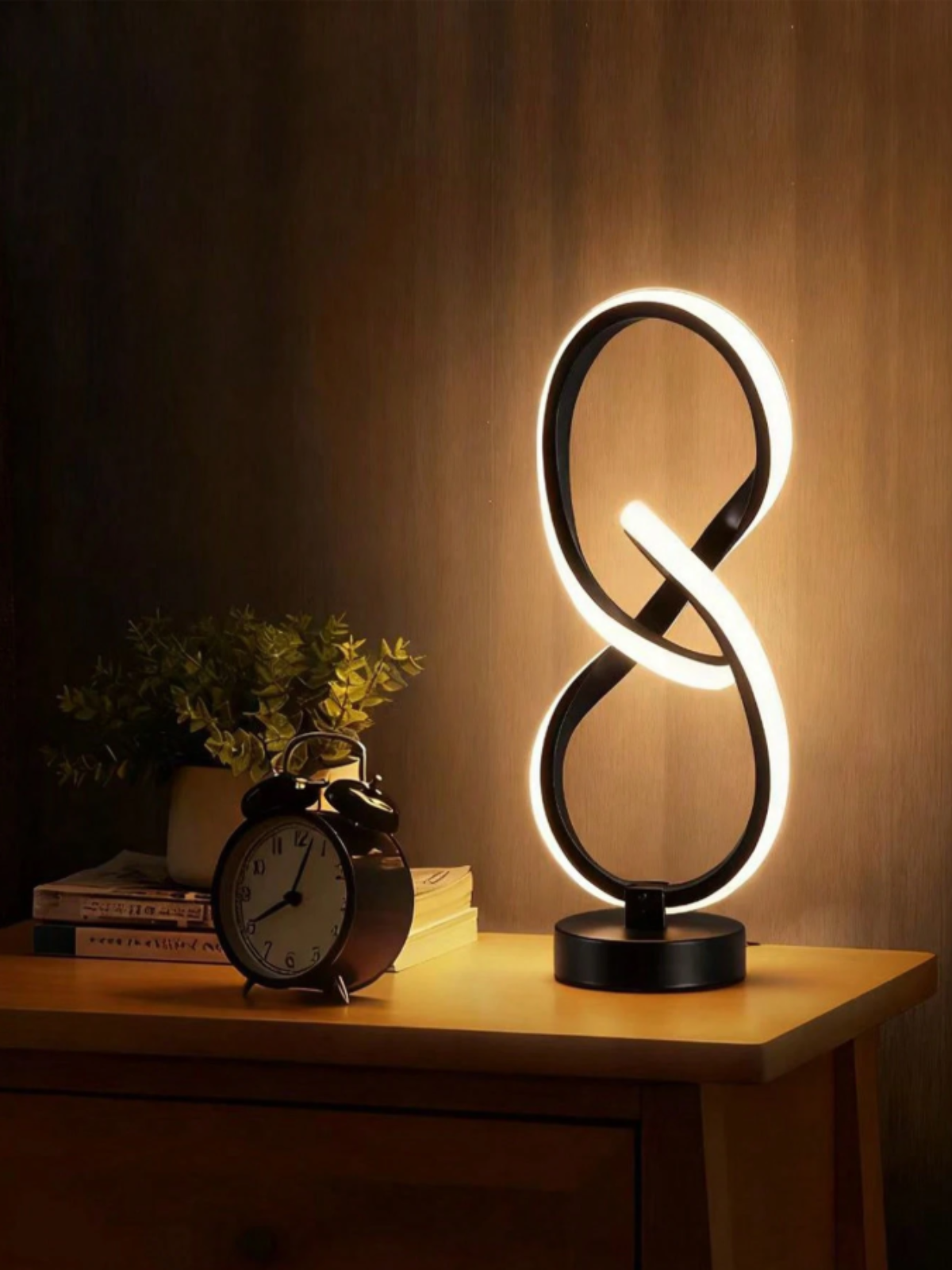 Modern LED Desk Lamp, 3-Color Adjustable Atmosphere Light
