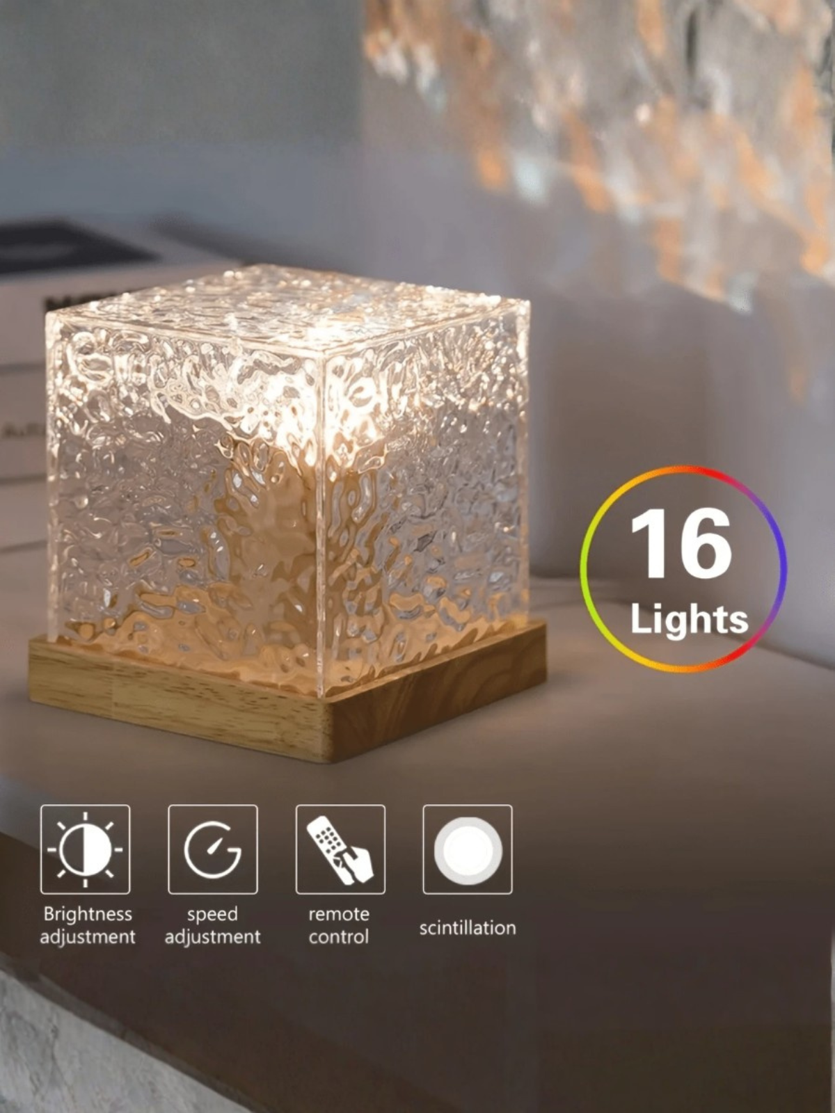 Water Ripple Aurora Projector 16-Color Ocean Wave Atmosphere Lamp