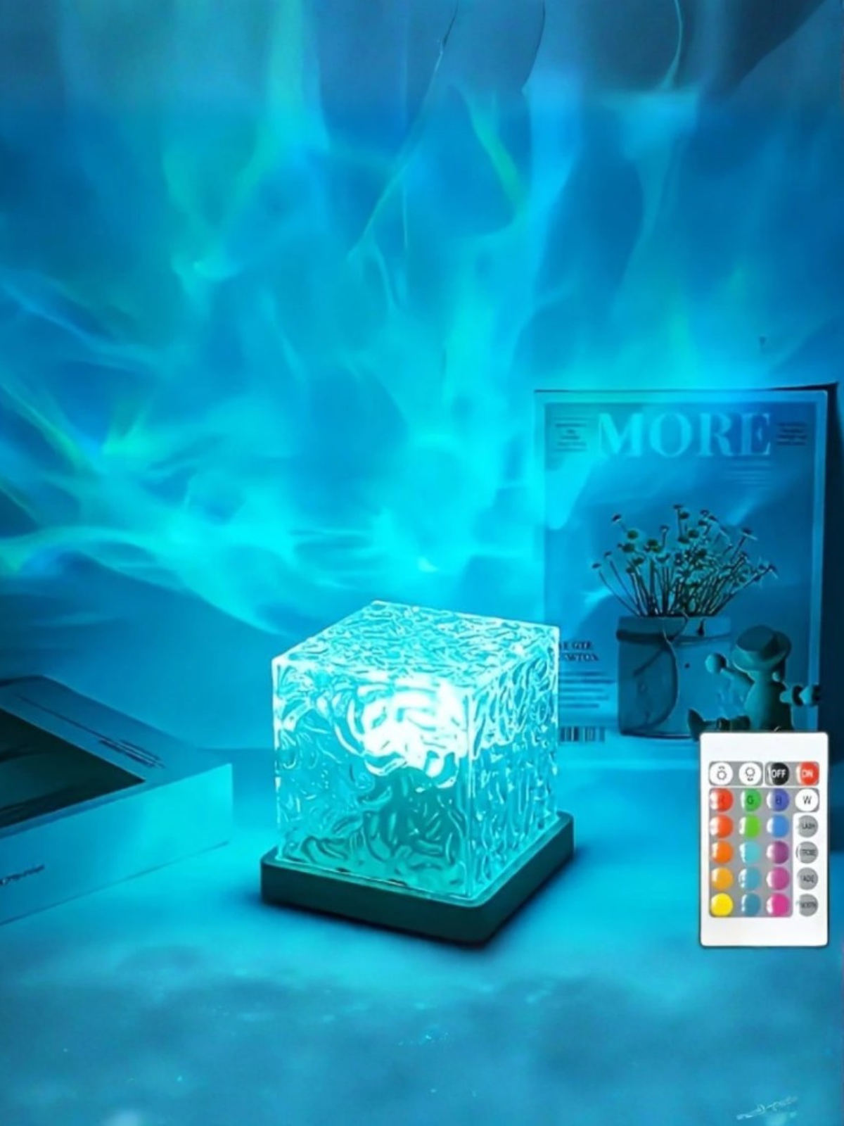 Water Ripple Aurora Projector 16-Color Ocean Wave Atmosphere Lamp
