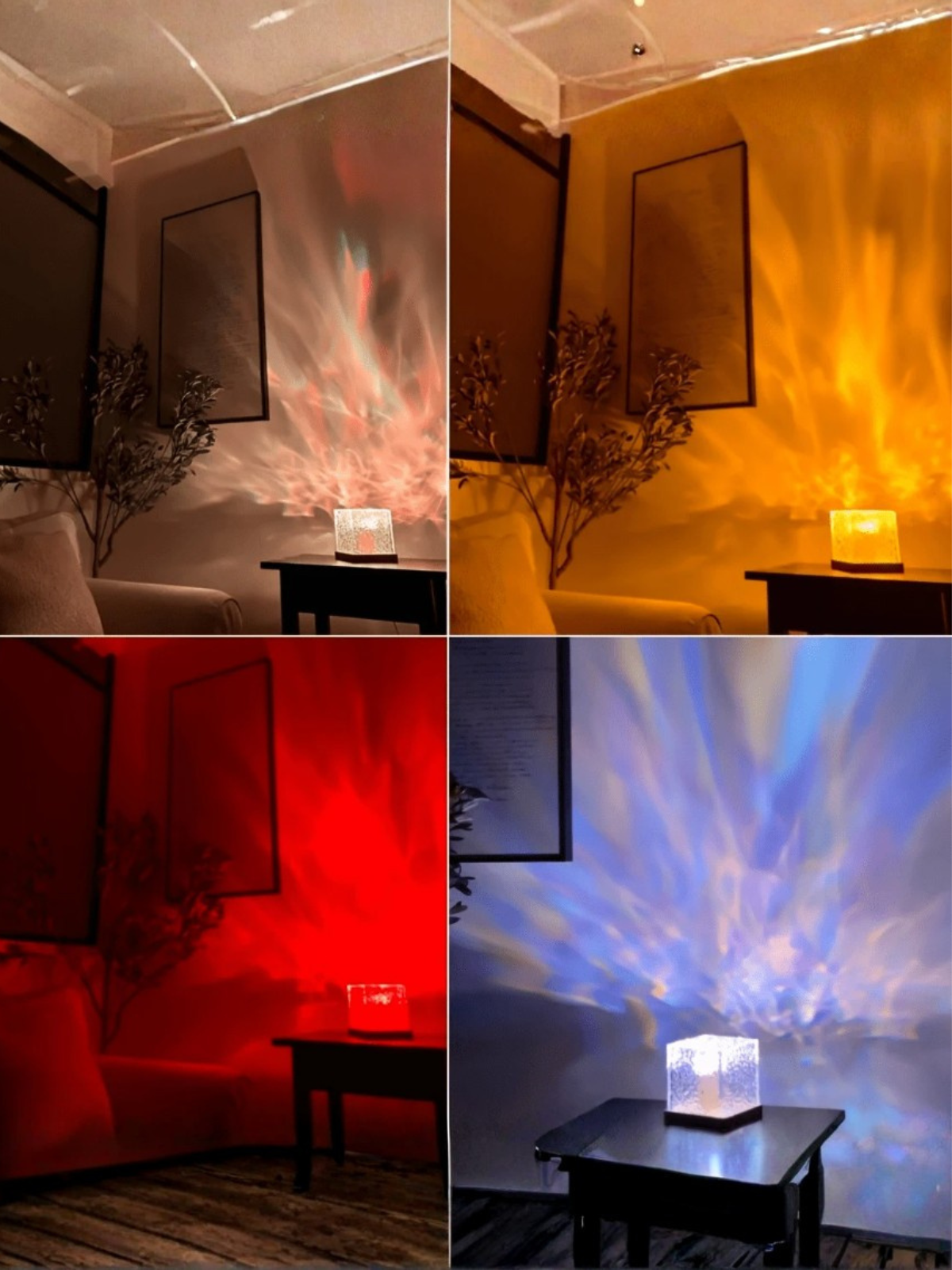 Water Ripple Aurora Projector 16-Color Ocean Wave Atmosphere Lamp