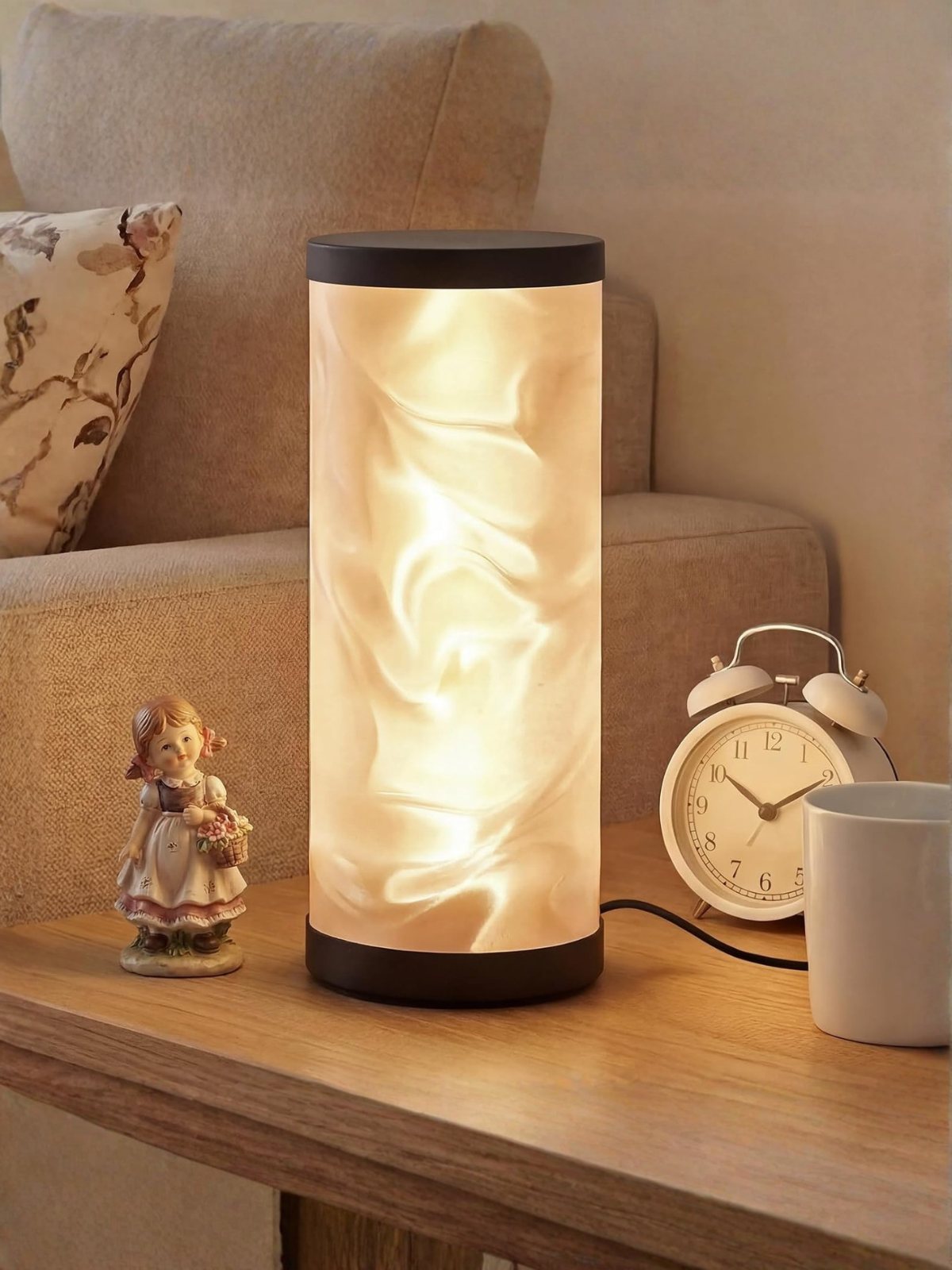 Modern Prism Water Ripple Bedside Lamp with Dynamic Glow