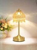 Victorian Lotus Flower Cordless Decor Lamp with Large Battery