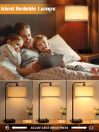 Modern Cantilever Bedside Lamp with USB Ports and Outlet