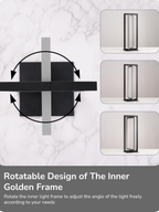 Modern Dual Frame Rotatable Decor Lamp with Stepless Dimming
