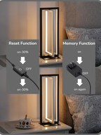 Modern Dual Frame Rotatable Decor Lamp with Stepless Dimming