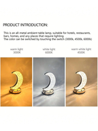 Elegant LED Moon Lamp with Touch Control & Dimming
