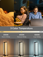 Modern Dual Frame Rotatable Decor Lamp with Stepless Dimming