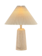 Vintage Scandinavian Style Resin Table Lamp With Linen Shade