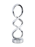 Hand Twisted Silver Spiral Decor Lamp With RGB Colors