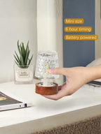 Portable Battery Powered Mini Art Deco Glass LED Decor Lamp