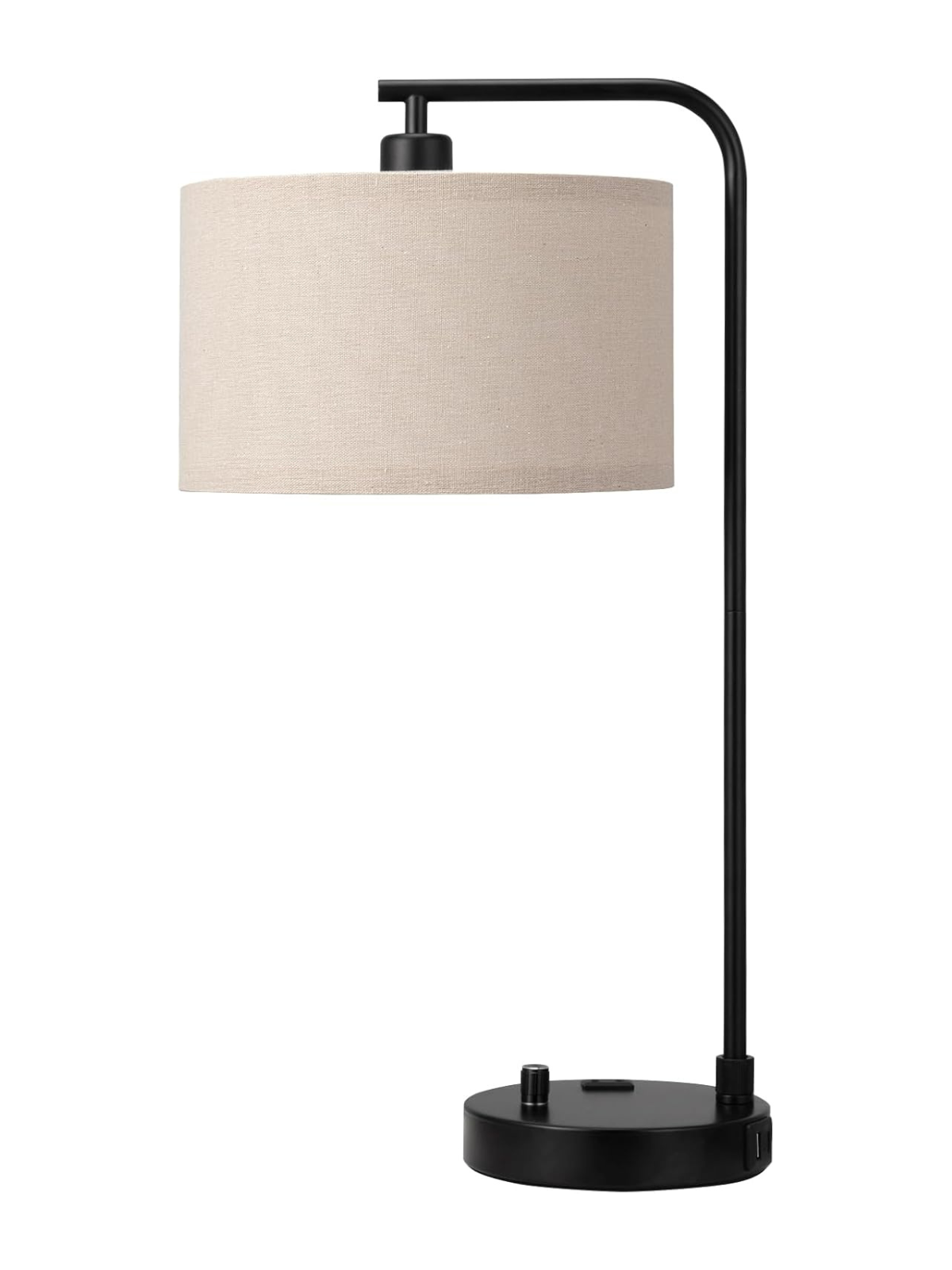 Modern Cantilever Bedside Lamp with USB Ports and Outlet