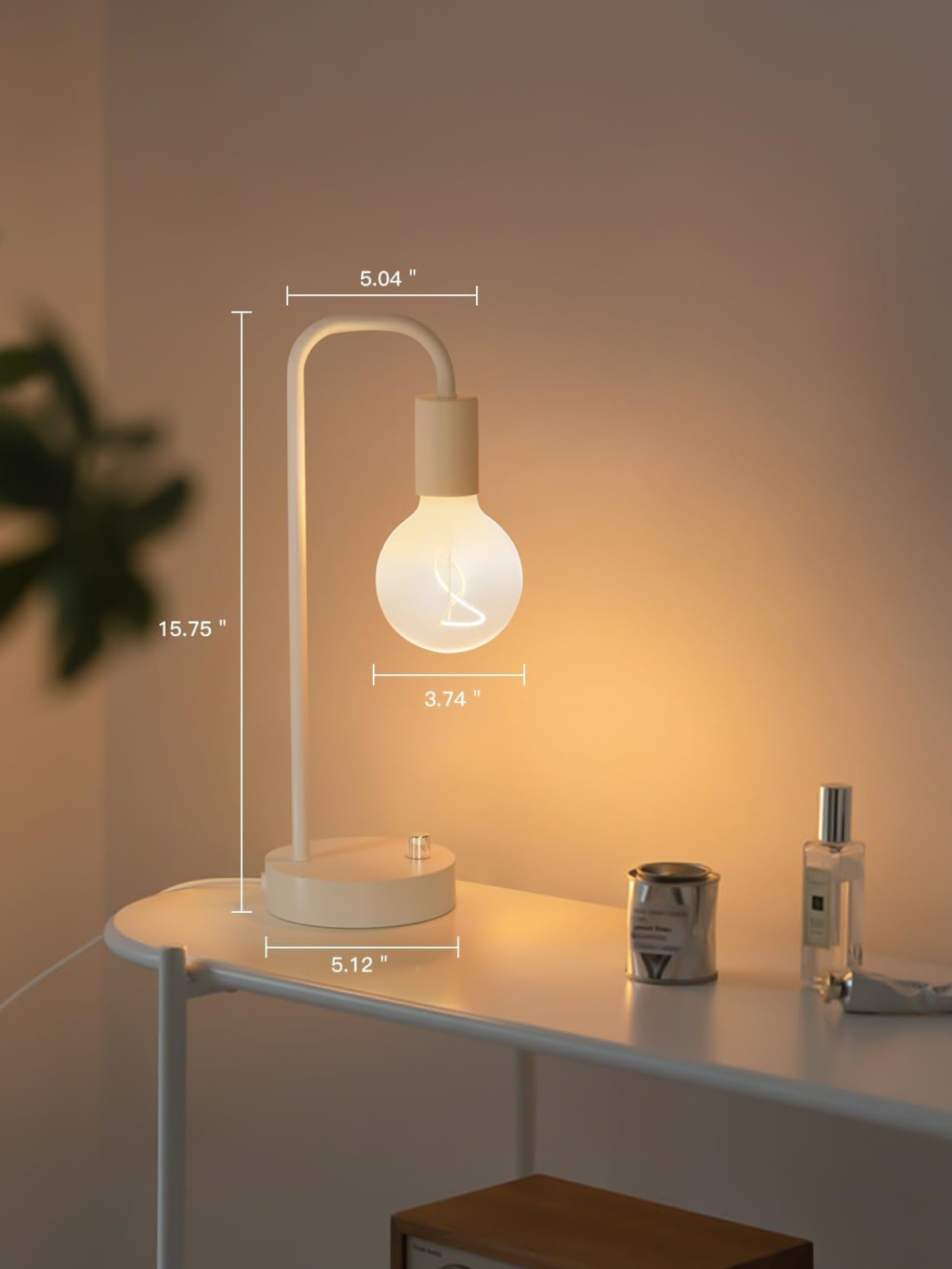 Industrial Metal Table Lamp with Stepless Dimmer Control Knob