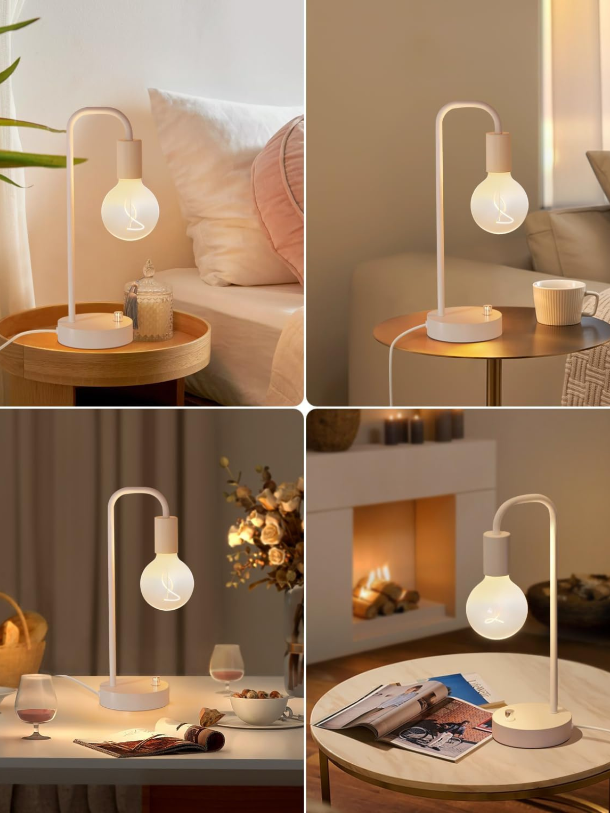 Industrial Metal Table Lamp with Stepless Dimmer Control Knob