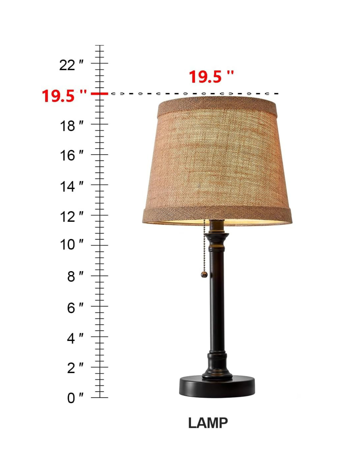 Elegant Modern Black Metal Table Lamp With Fabric Shade