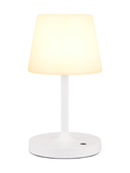 White Waterproof Cordless Rechargeable Table Lamp With Touch Control