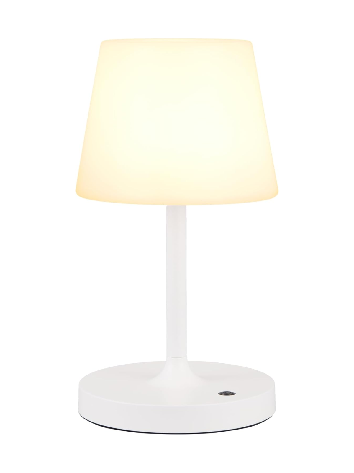 White Waterproof Cordless Rechargeable Table Lamp With Touch Control